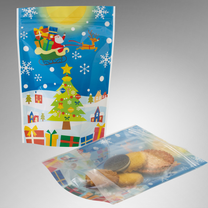 クリスマス スタンドジッパーバッグ3枚