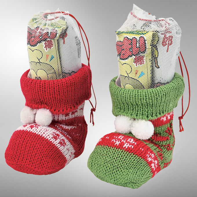 クリスマスニットブーツ(お菓子)