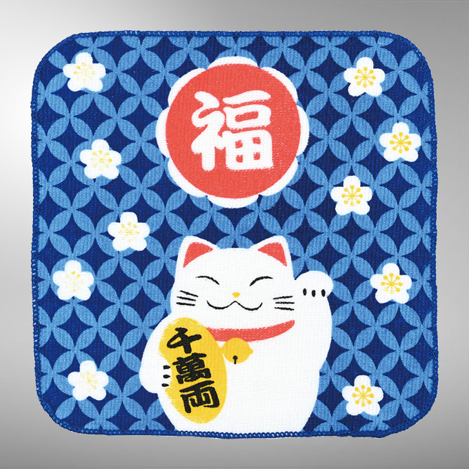まねき猫タオルハンカチ