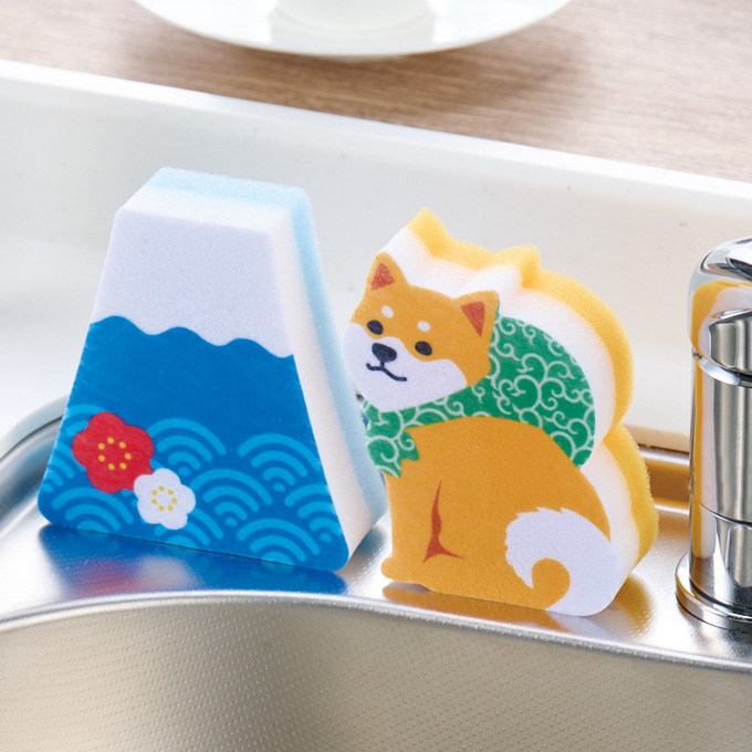 福柴と富士山 キッチンスポンジセット